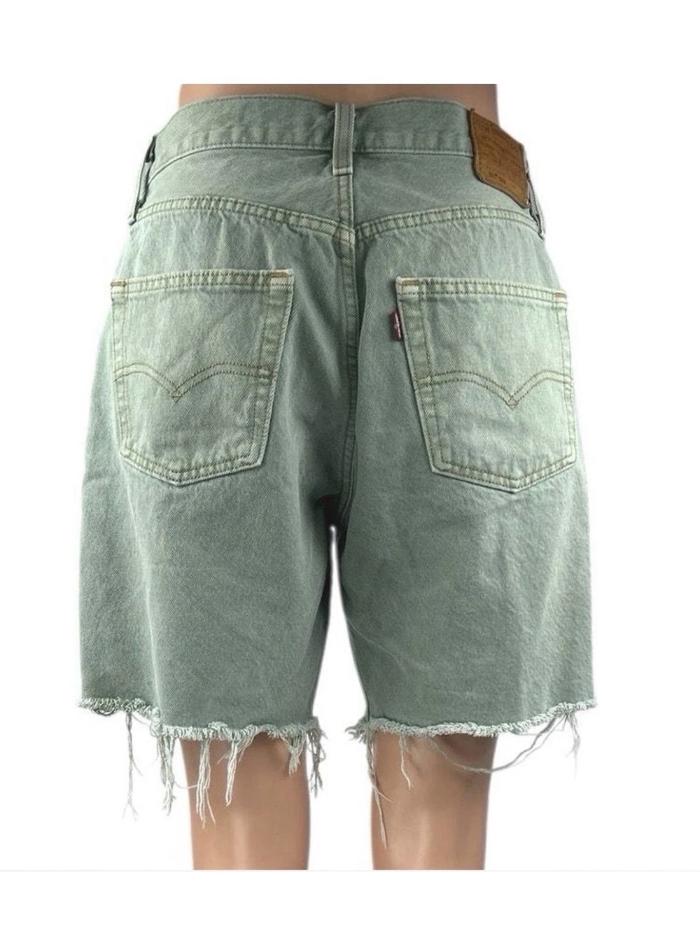 Levi's Men's Light Mint Green Denim Cutoff Shorts